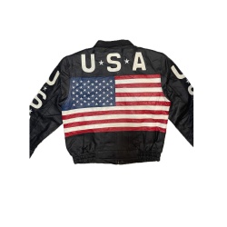 MC103 - Men's USA Flag Bomber Jacket